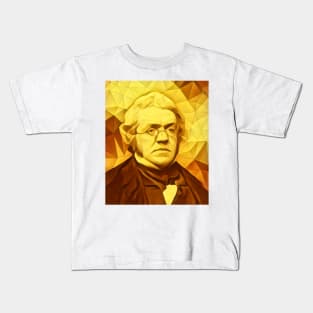 William Makepeace Thackeray Golden Portrait | William Makepeace Thackeray Artwork 11 Kids T-Shirt